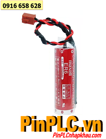 Maxell ER6 (Zắc Omron), Pin nuôi nguồn Maxell ER6 lithium 3.6v AA 2000mAh, Xuất xứ NHẬT